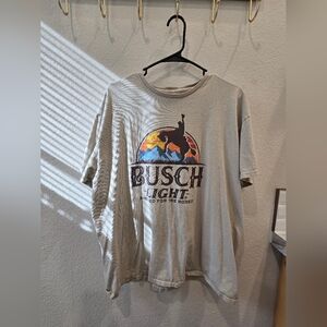 Beige Graphic T-Shirt Busch Light